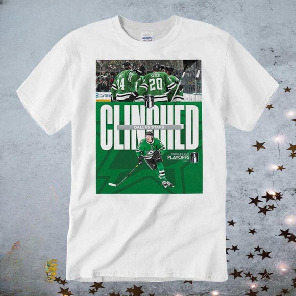 Dallas Stars Clinched Stanley Cup Playoffs 2022 Unisex Tshirt Gift For FanShirt - Picture 1 of 4